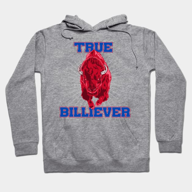 WNY Pride T-Shirt - Charging Football Buffalo - True Billiever Hoodie by Vector Deluxe